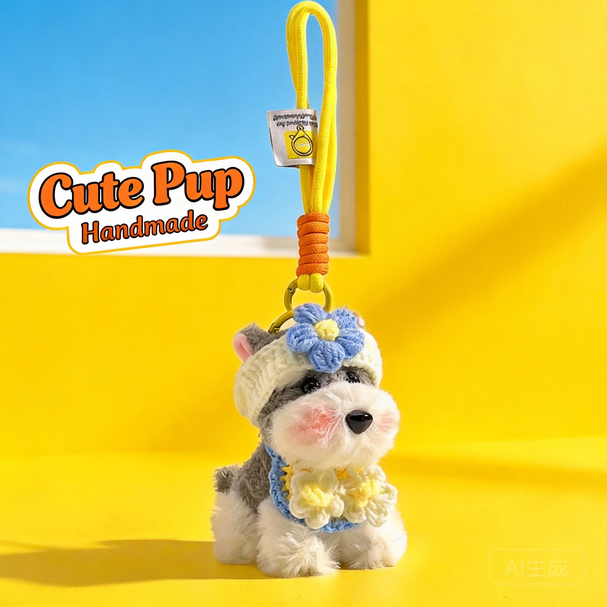 Plush Schnauzer Keychain Cute Puppy Doll Bag Pendant Backpack Charm 2026 Soft Fluffy Ornament For Birthday Gift Party Favor Bulk
