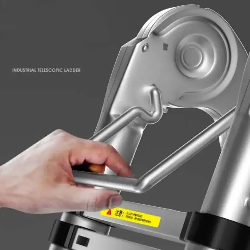 Legering telescopische trapladder Multifunctionele heftechniektrap Verdikte visgraatladders Vouwtrap