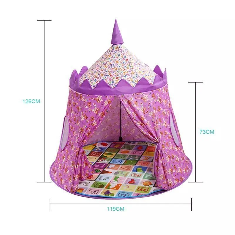 Akitoo tenda di stoffa per bambini Prince Princess game castle game house yurta Outdoor indoor crawling pieghevole toy