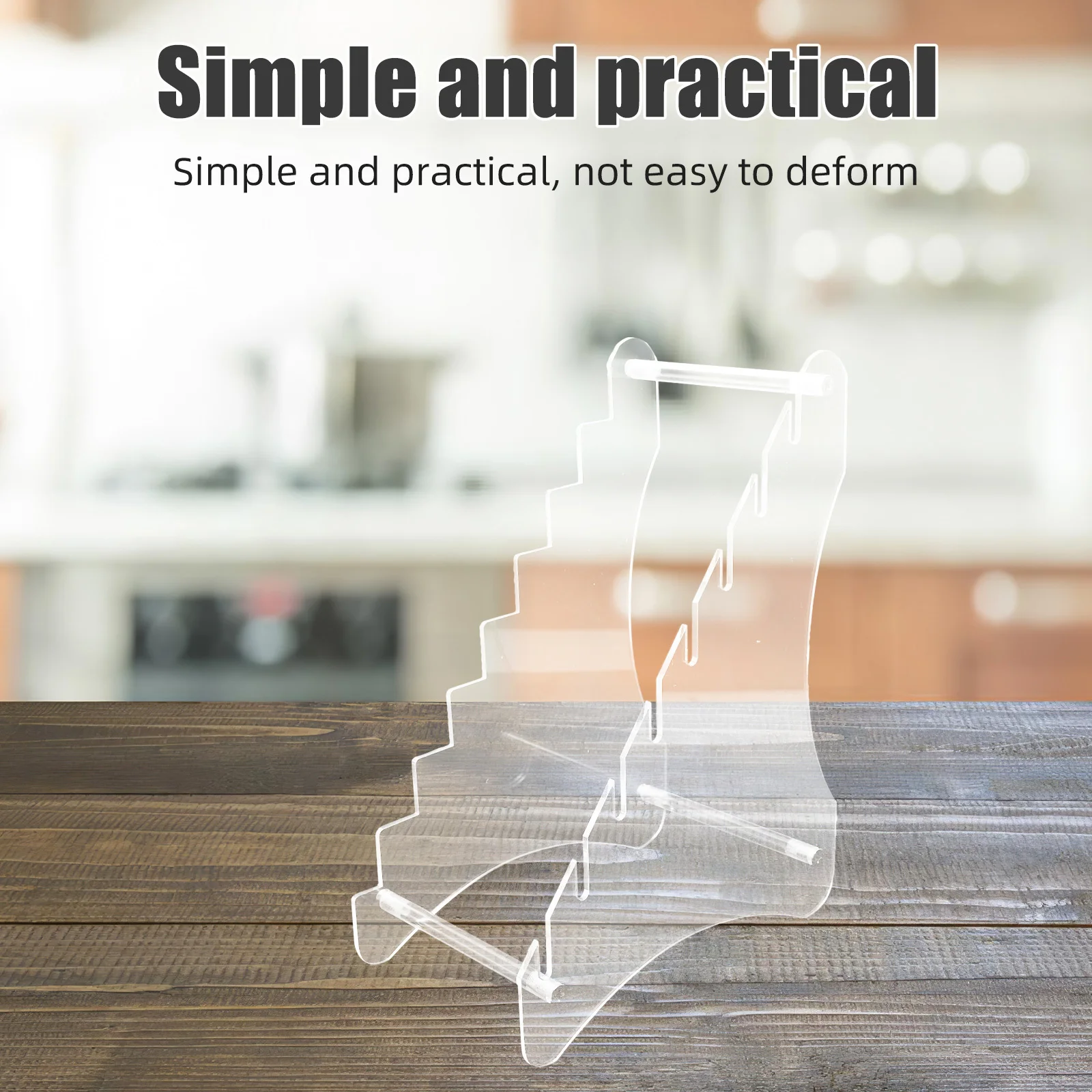 

Прозрачный акриловый кухонный нож, 8-уровневая подставка для дисплея, органайзер, стеллаж для хранения, прозрачный держатель, витрина, настольный дисплей