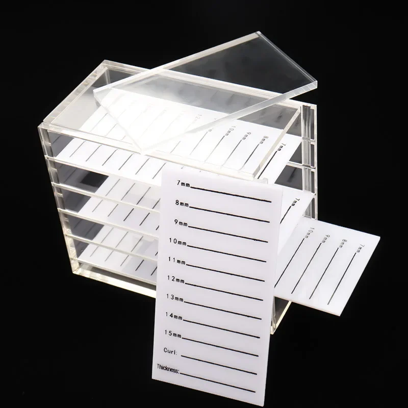 

False Eyelash Extension Storage Box 5 Layers Acrylic Lash Holder Pallet Individual Eyelashes Extension Volume Display Stand Tool