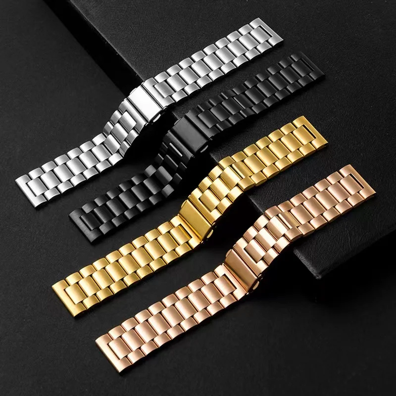 20mm 22mm Smart Watch Stainless Steel Band for Xiaomi Watch S2/S1 Color 2 Haylou RS4 Plus GST RS3 RT2 LS05S LS02 Metal Straps