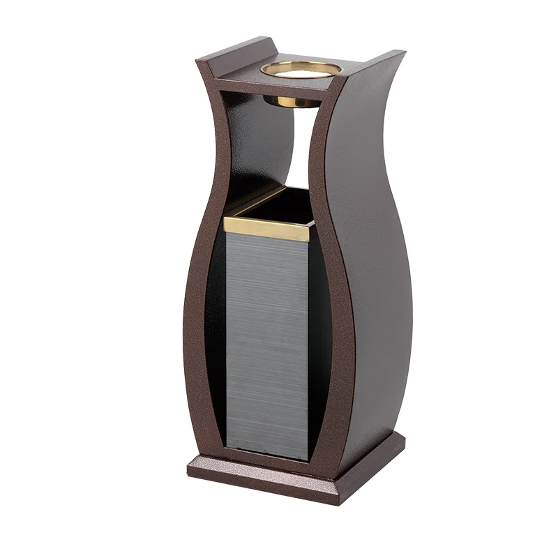 Hotel lobby trash can lobby vertical clubhouse foot massage elevator entrance stainless steel smoke extinguisher