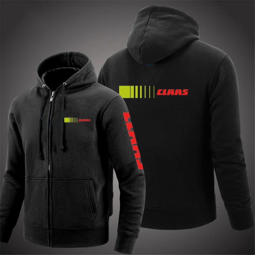 Claas New Stuyle Mens Fashion Hoodies Spring And Autumn Solid Color Zipper Pullover Coat Comfortable Harajuku Top Sweatshirts