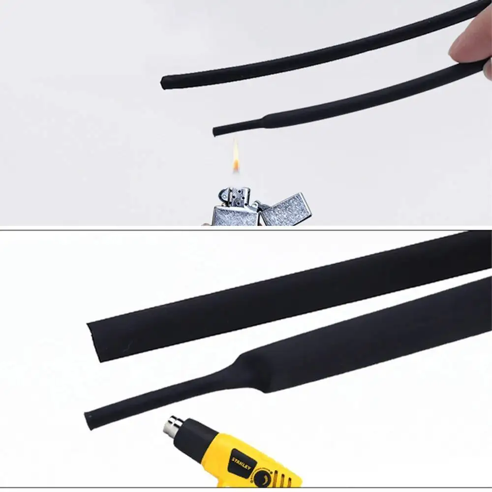 5 Meters/lot DIY For Home Black 2:1 Cable Sleeve 1mm 1.5mm 2mm 2.5mm 3mm 3.5mm 4mm 5mm 6mm Heat Shrink Tubing Tube