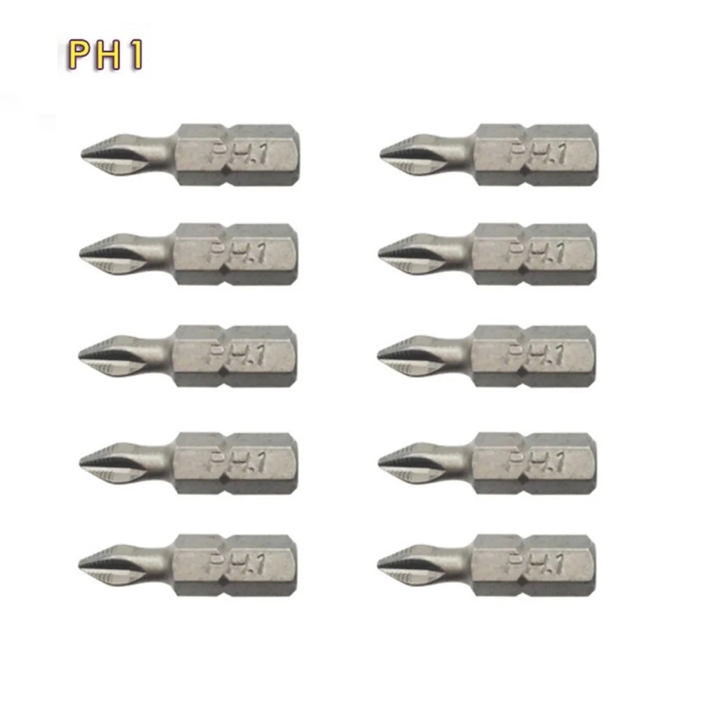 

10pcs 25mm Anti Slip Electric Hex Shank Magnetic Screwdriver Drill Bit Set Hex Shank Screw Driver Bit PH1 PH2 PH3 PZ1 PZ2 PZ3