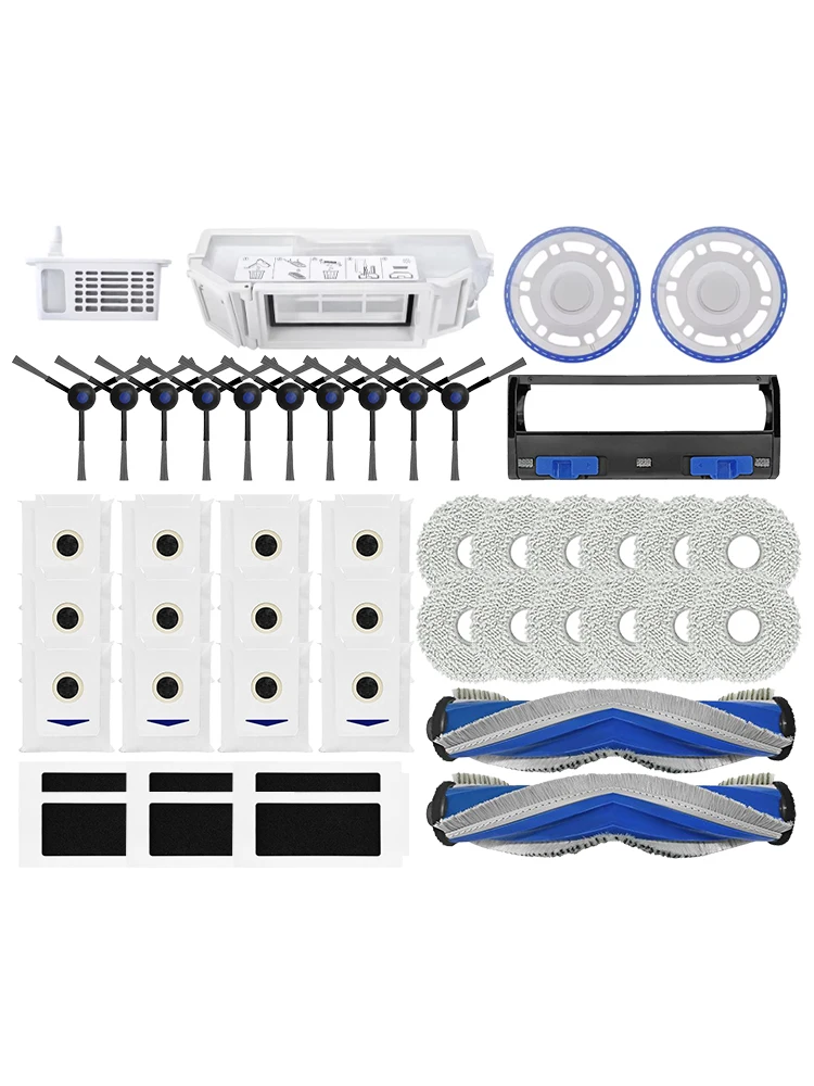 Convient pour Ecovacs T30 Pro Omni / T30 OMNI, YEEDI M12 ULTRA PLUS / M12 Pro + pièces rouleau principal brosse latérale filtre sac à poussière tissu de vadrouille