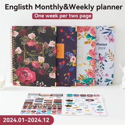 A5 Agenda Planner Notebook Portable Schedule Book Diary Weekly Planner Sketchbook Graffiti Notebook School Office Stationery