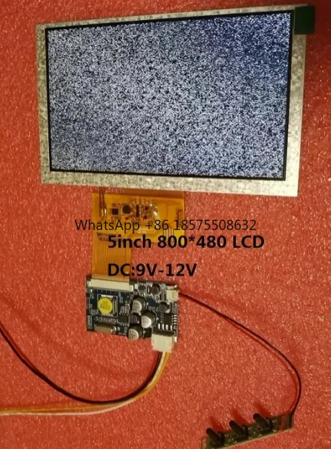 5inch 800X480 LCD screen with snowflake motherboard AV Video Inputoutdoor high brightness screen DC 9V-12V for Fpv Display DIY