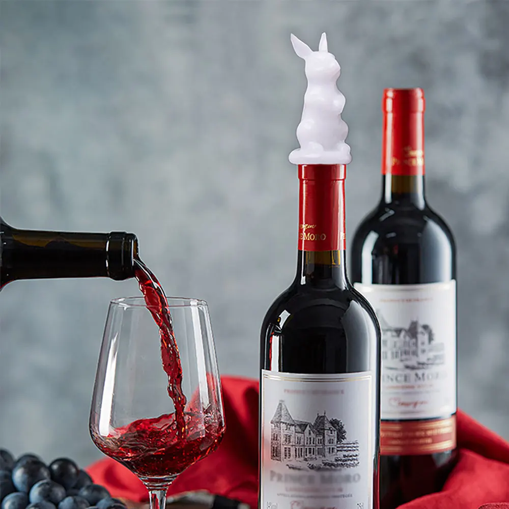 5pcs Animal Shape Silicone Wine Stopper Molds Set