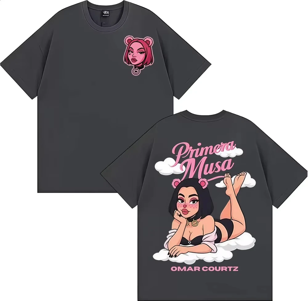 เสื้อยืดแฟชั่นสไตล์โอมา คอร์ทซ์ พรีเมรา มูซา ทัวร์ 2025 สำหรับผู้ชาย ผู้หญิง และคู่รัก เสื้อยืดลำลองใส่สบายทรงโอเวอร์ไซส์