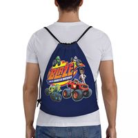 Blaze And The Monster Machines Crew Backpacks Casual Portable Drawstring Bags Sports Bag Book Bags For Man Woman School