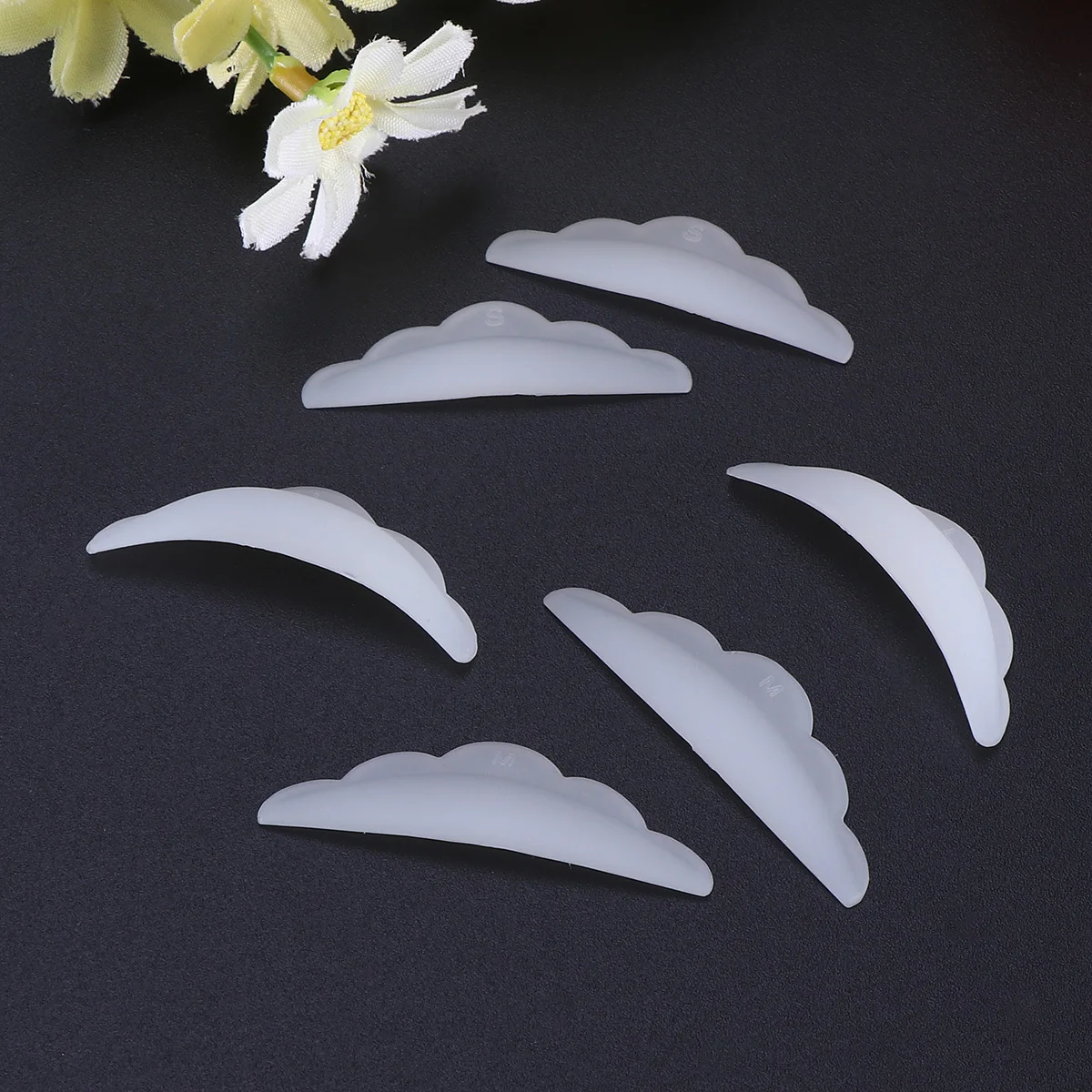 แผ่นซิลิโคนดัดขนตา ที่ดัดขนตาสำหรับต่อขนตาปลอม ชุดอุปกรณ์ต่อขนตาแบบใช้ซ้ำได้ อุปกรณ์เสริมสำหรับแต่งหน้า