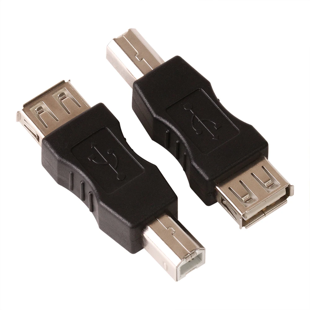 1000pcs/lot USB 2.0 A Female to USB B Male Printer Converter Connector Plug Adapter