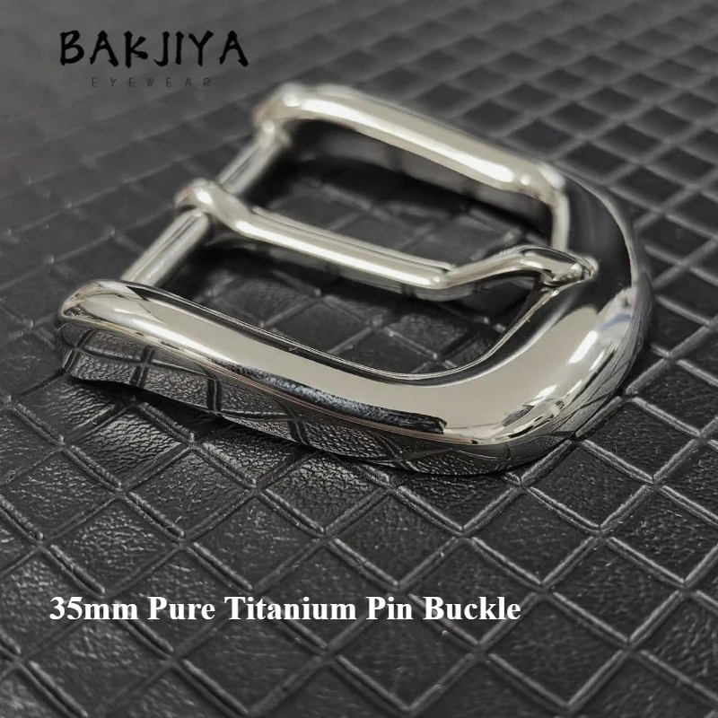 New Pure Titanium Belt Buckle Men's High-end Leisure Business Jeans Ultralight Titanium Pin Buckle Anti Allergy 35mm
