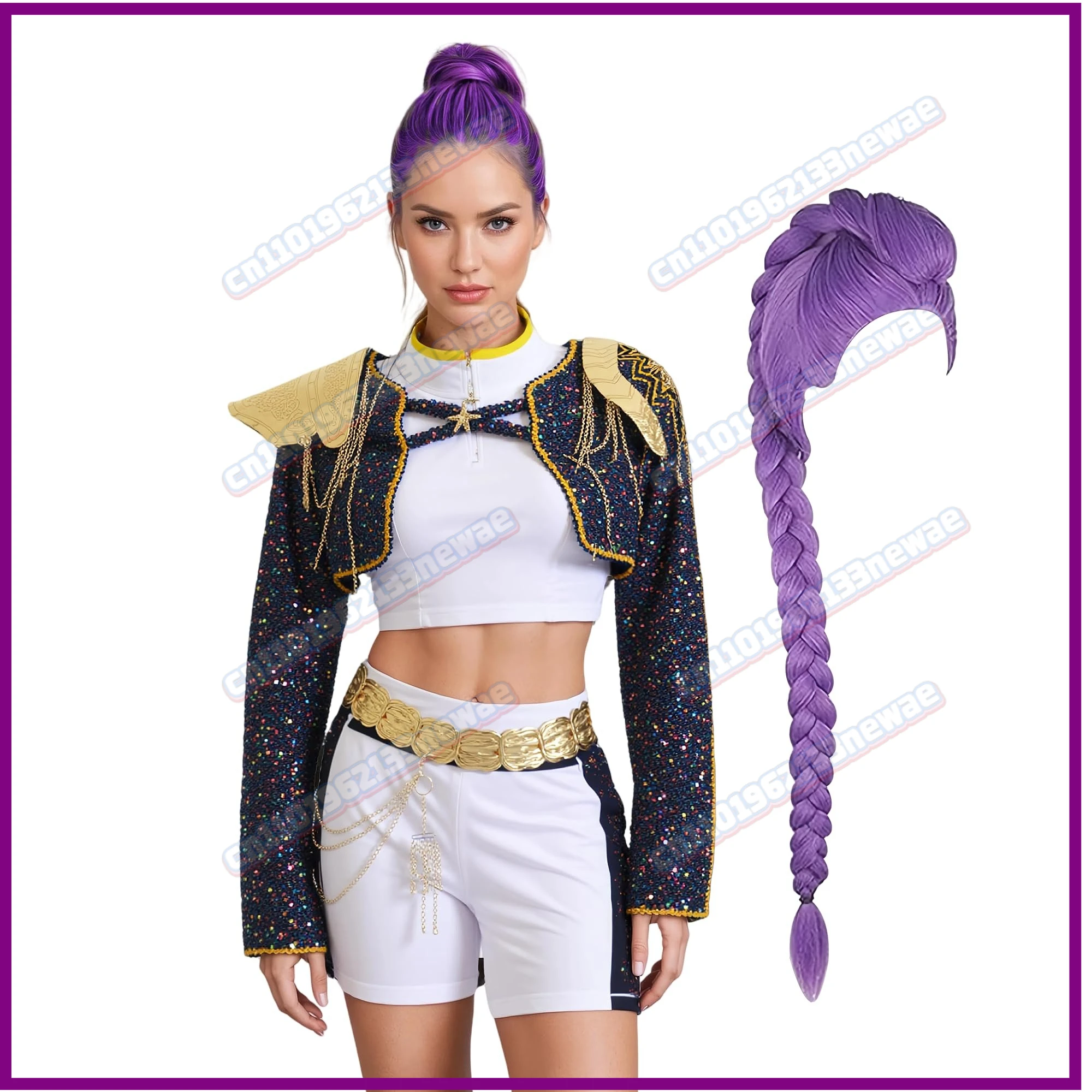 

Rumi Cosplay Costume Demons Hunter KPOP Stage Performance Halloween Carnival Party Clothing Mira Zoey high-quality