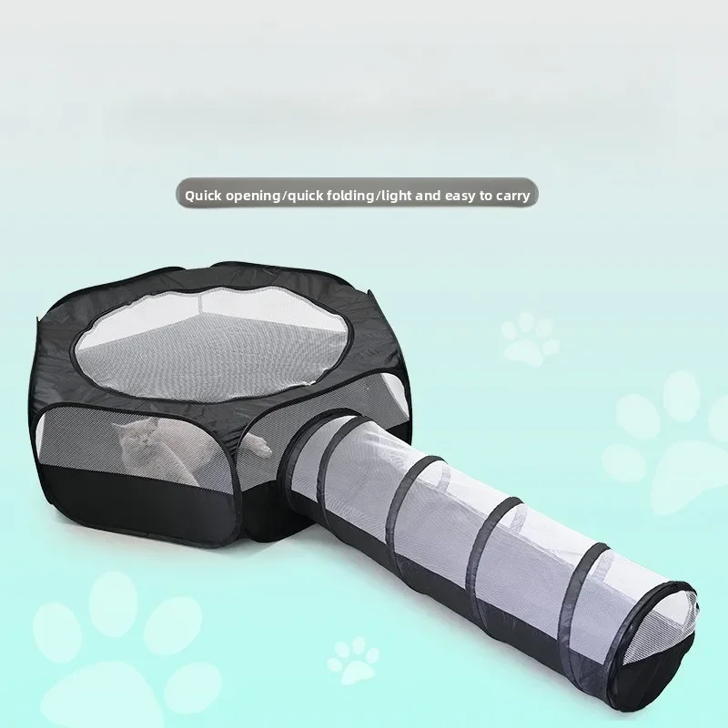 Detachable Closed Cat Tunnel Portable Foldable Breathable Combination Set Cat Toys Multi Channel Tent Cat Play Toys Pet Supplies