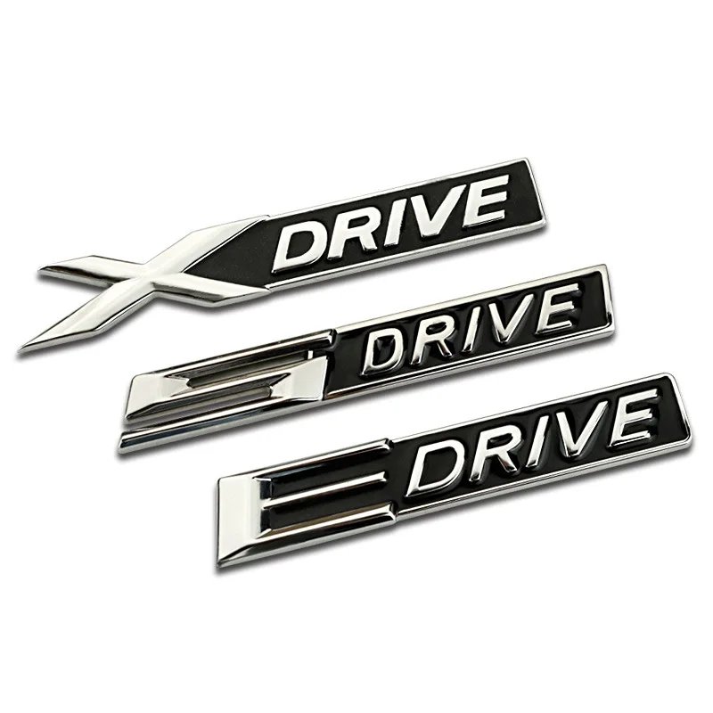 3D Metal Car Emblem Badge Sticker Sdrive Edrive Xdrive Logo For 3 5 Series E90 E39 E46 F10 F20 F30 X1 X3 X5 X6 Accessories