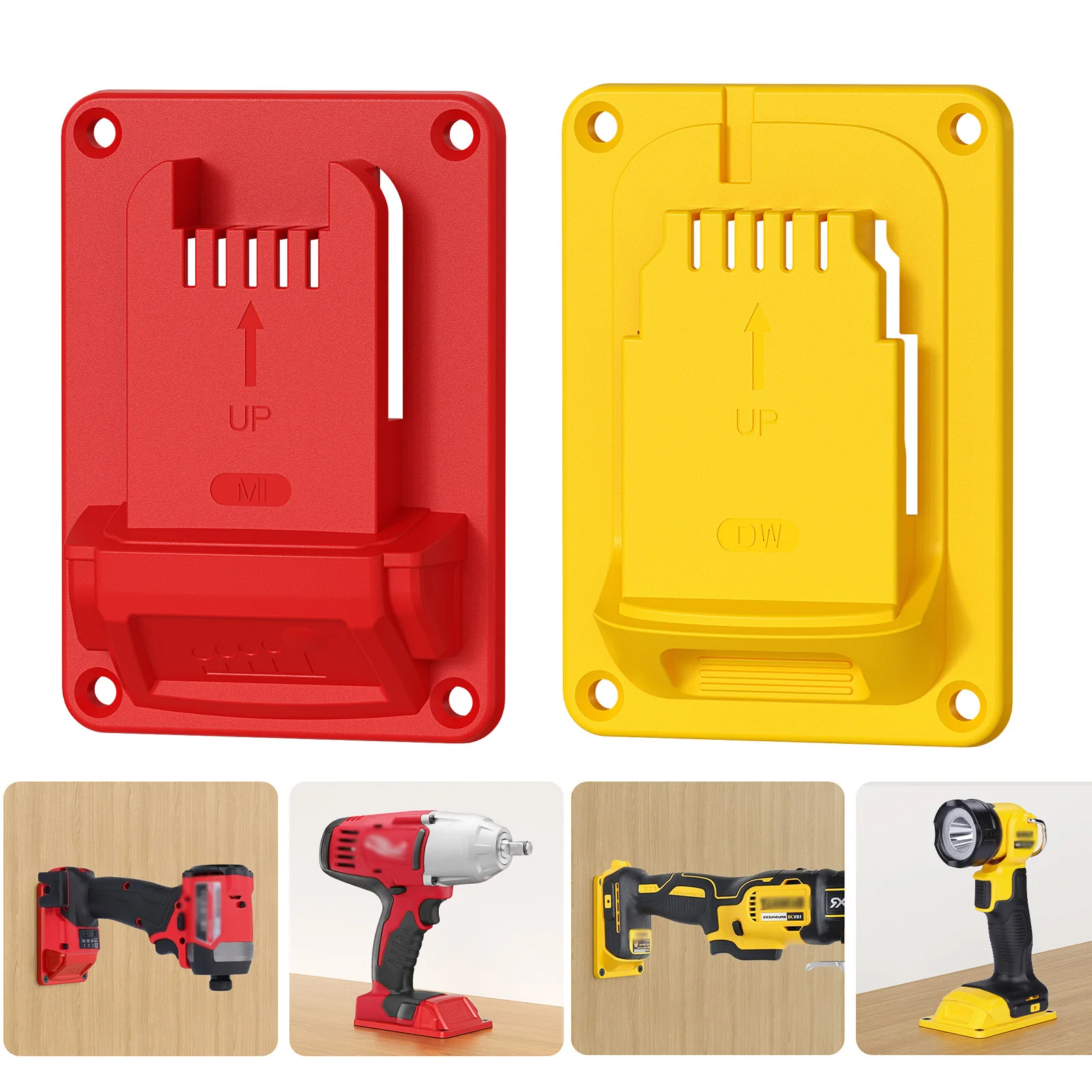 5Packs Tool Holders for Dewalt 20V 12V Drill Tool Mount Fit For Milwaukee M18 Tools