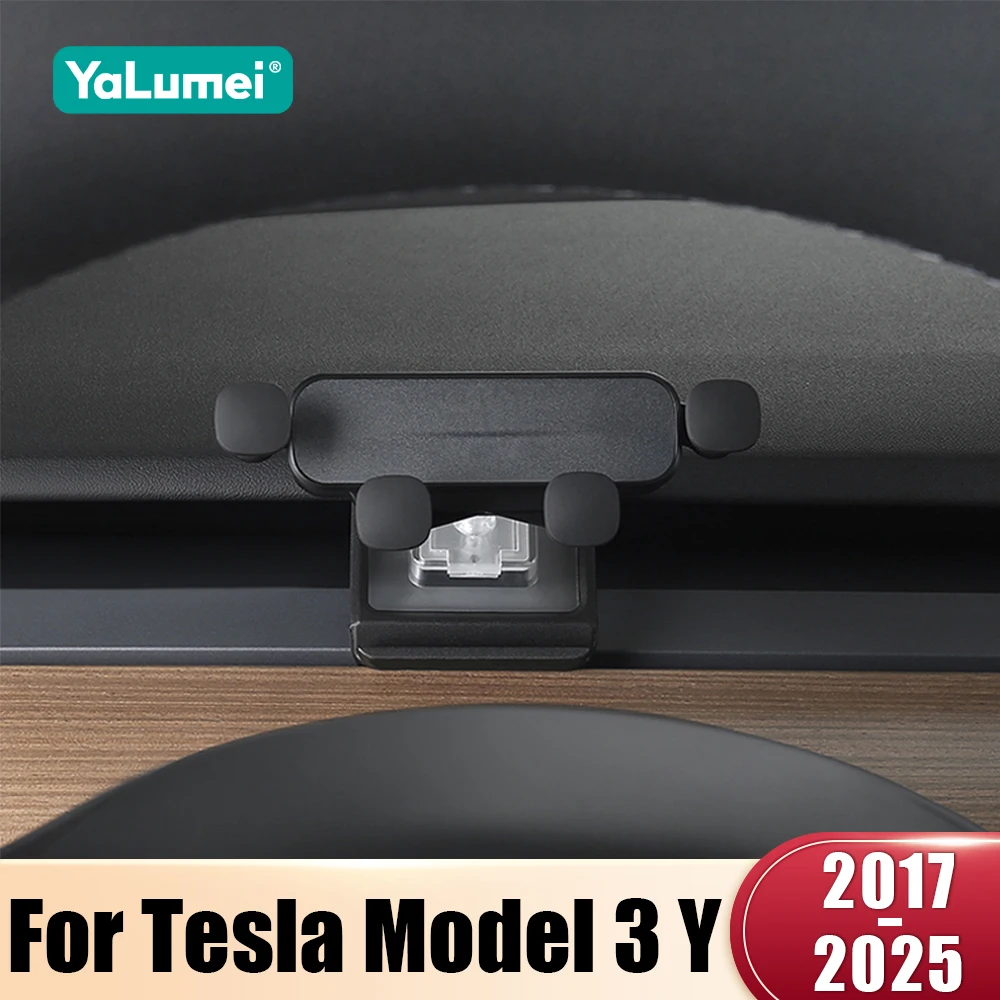 ل تسلا نموذج 3 Y 2017-2020 2021 2022 2023 2024 2025 ABS لوحة سيارة حامل هاتف حامل هاتف الهاتف الذكي لتحديد المواقع دعم جبل #1