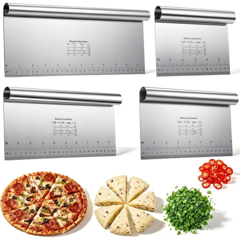 ABRU-4Pcs Dough Cutter Set, Stainless Steel 12/10/8/6