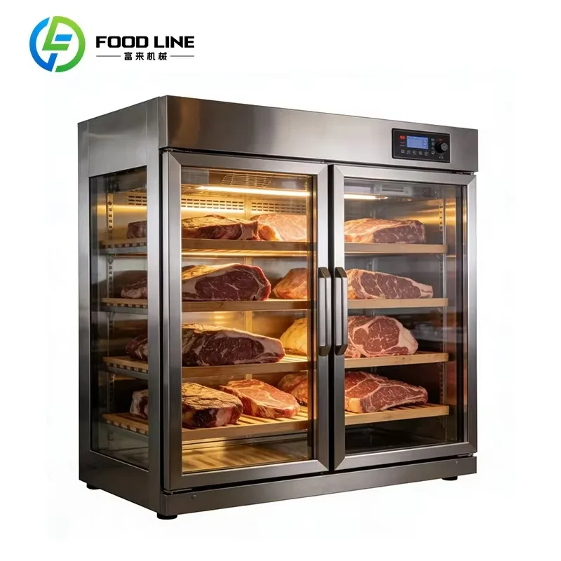Customize Matured Air Cooler Energy-Efficient Beef Jerky Aged Beef Meat Cabinets Dry Aged Air Cooling Stainless Steel