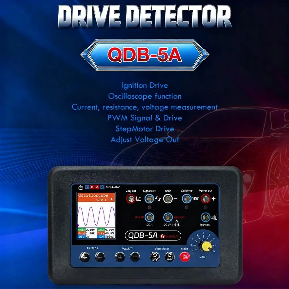 QDB4A QDB-5A Car Sensor Tester Oscilloscope PWM Drive Simulator Multimeter Tool Injector Ignition Driver Step Motor Diagnos F0U3