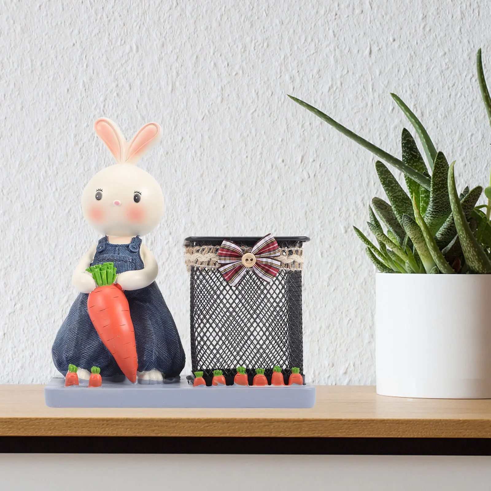 

Rabbit Pen Bunny Cup Stationery Storage Desk Desktop Rabbit Decor ganizer Unbreakable Stationery Holder Student Desktop