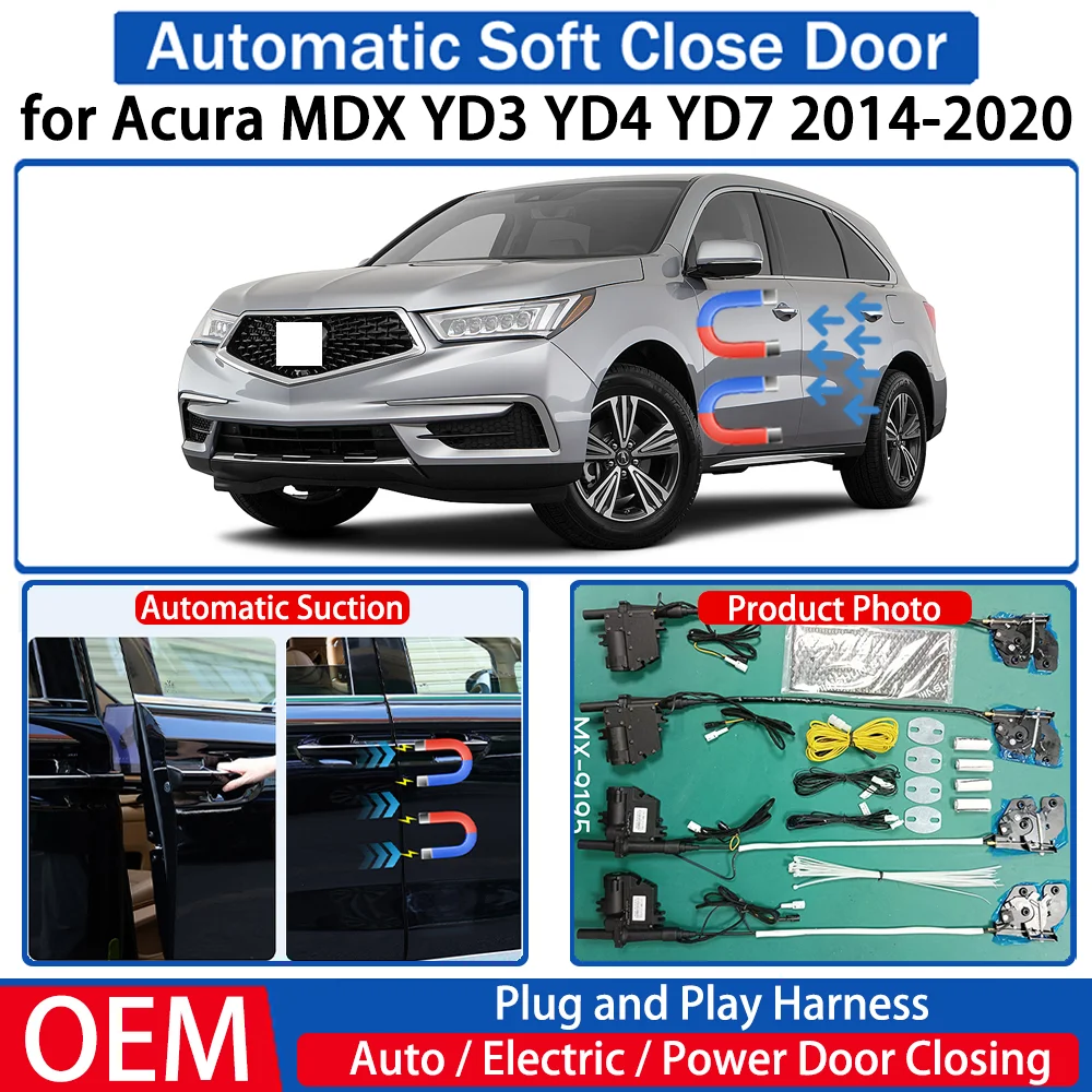 for Acura MDX YD3 YD4 YD7 2014-2020 Car OEM Automatic Soft Close Door Electric Suction Kit Auto Power Closing System Plug＆play