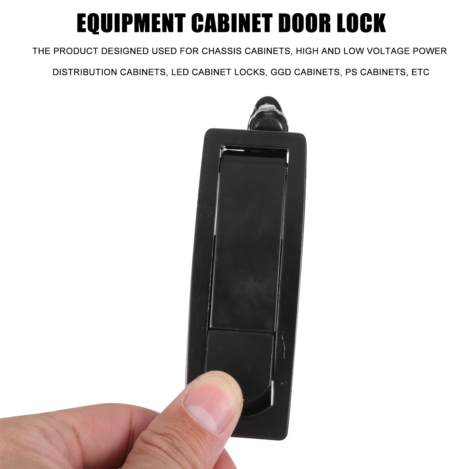 

2PCS Cabinet Locks Zinc Alloy Compression Manual Replacement Black Compartment Door Latch Hardware for Chassis LED Cabinets