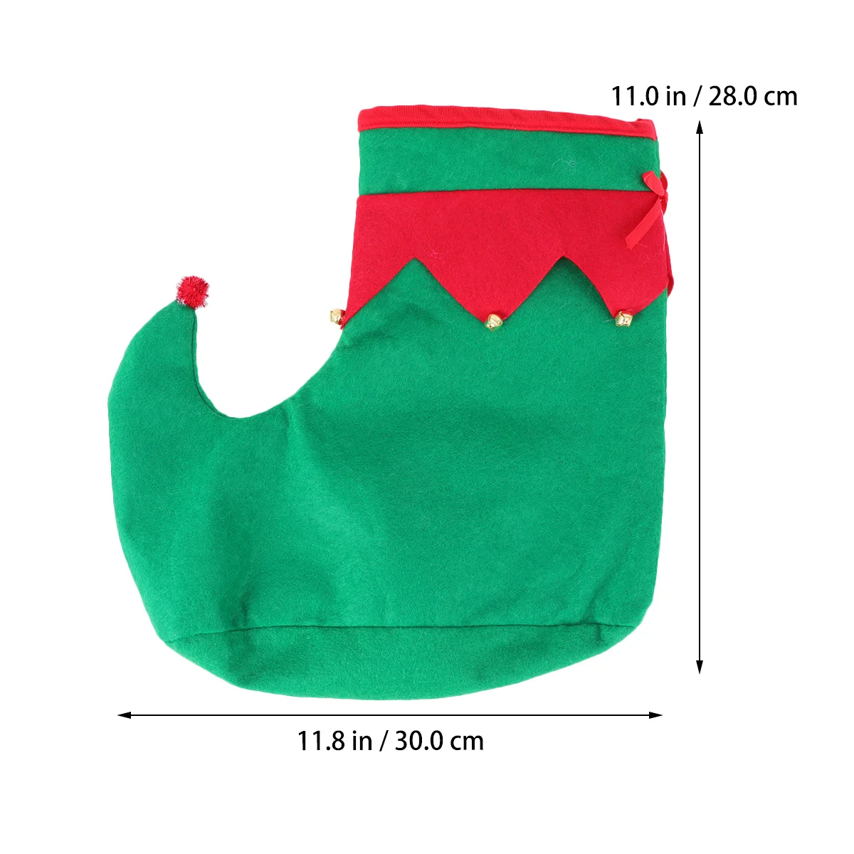 Zapatos de Navidad rojos y verdes, ropa divertida para fiesta navideña, novedad, calzado de payaso de Papá Noel para adultos y niños, accesorios decorativos para Cosplay de Navidad