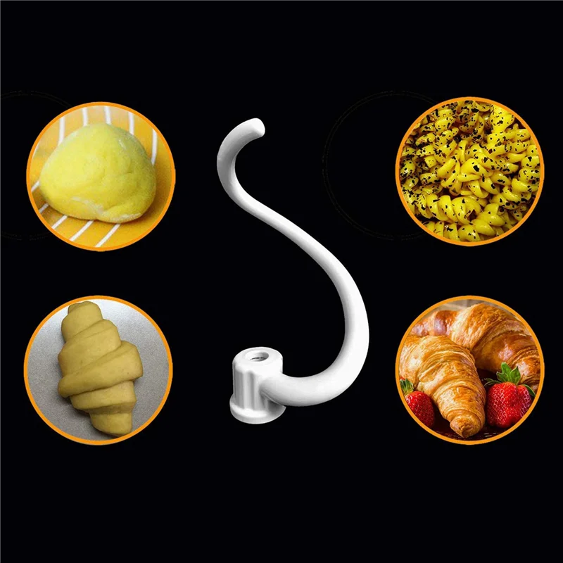 LITE-2X خطاف عجين معدني مطلي حلزوني خطاف عجين معدني مطلي حلزوني - يناسب نماذج رفع وعاء خلاط المطبخ