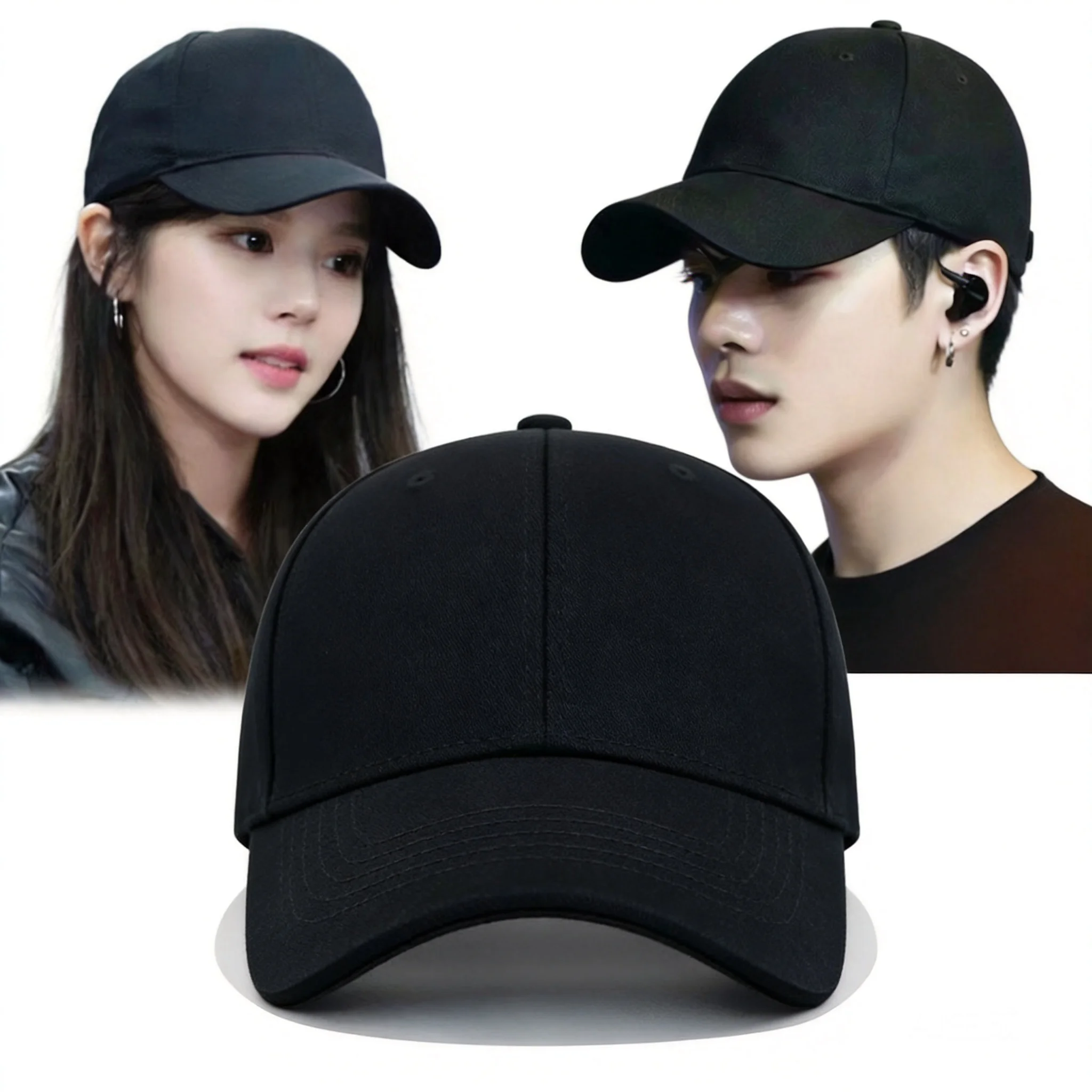 Unisex 100 Percent Cotton Baseball Cap Adjustable Embroidery Casual Sun Hat Fit 54 To 60cm Head Girth For Men Women Outdoor Fash