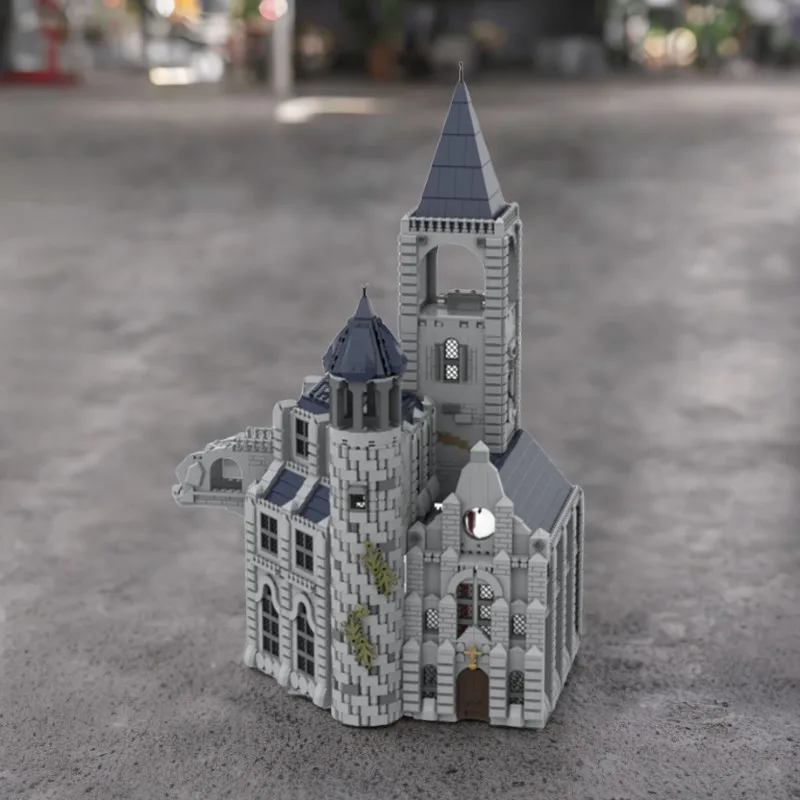 

2757 шт. Замок лунного света на заказ MOC, вдохновленный замком Neuschwanstein и кольцом Elden, строительные блоки со сложной детализацией