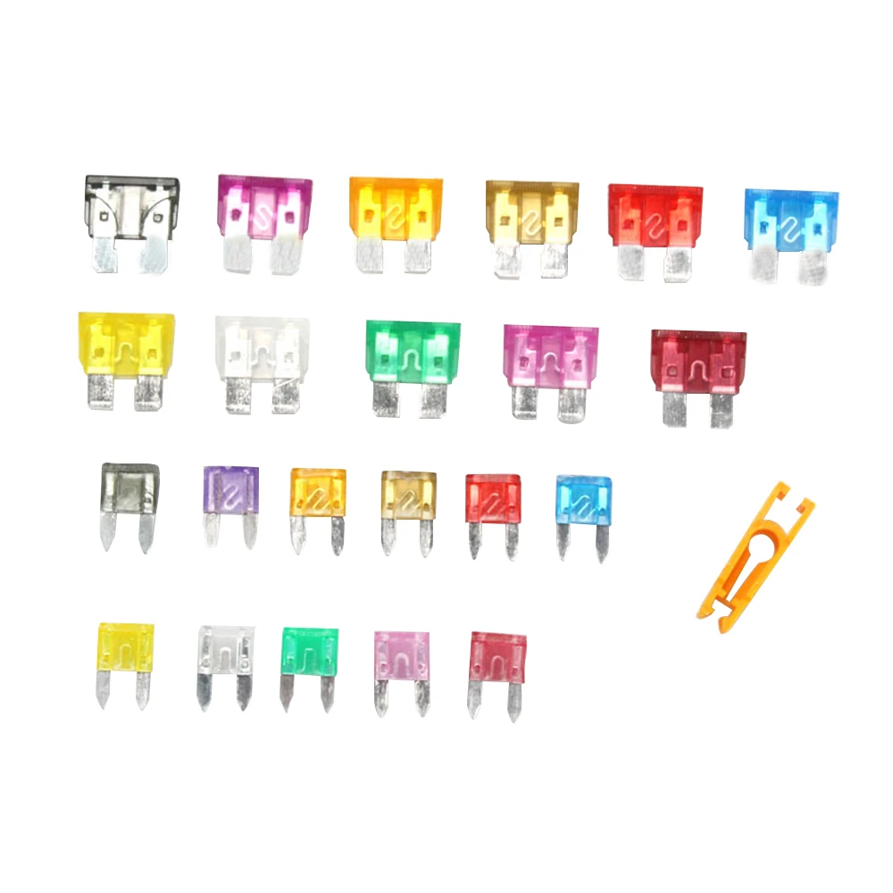 242Pcs Auto Car 2-40A Mixed Medium Small Blade Fuses Assortment Kit with Puller Car Accessories