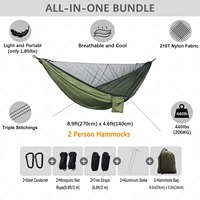 Naturehike-2 Person Camping Hammock with Mosquito Net, Ultralight Equipment, Swing for Adults, Hanging Hammock