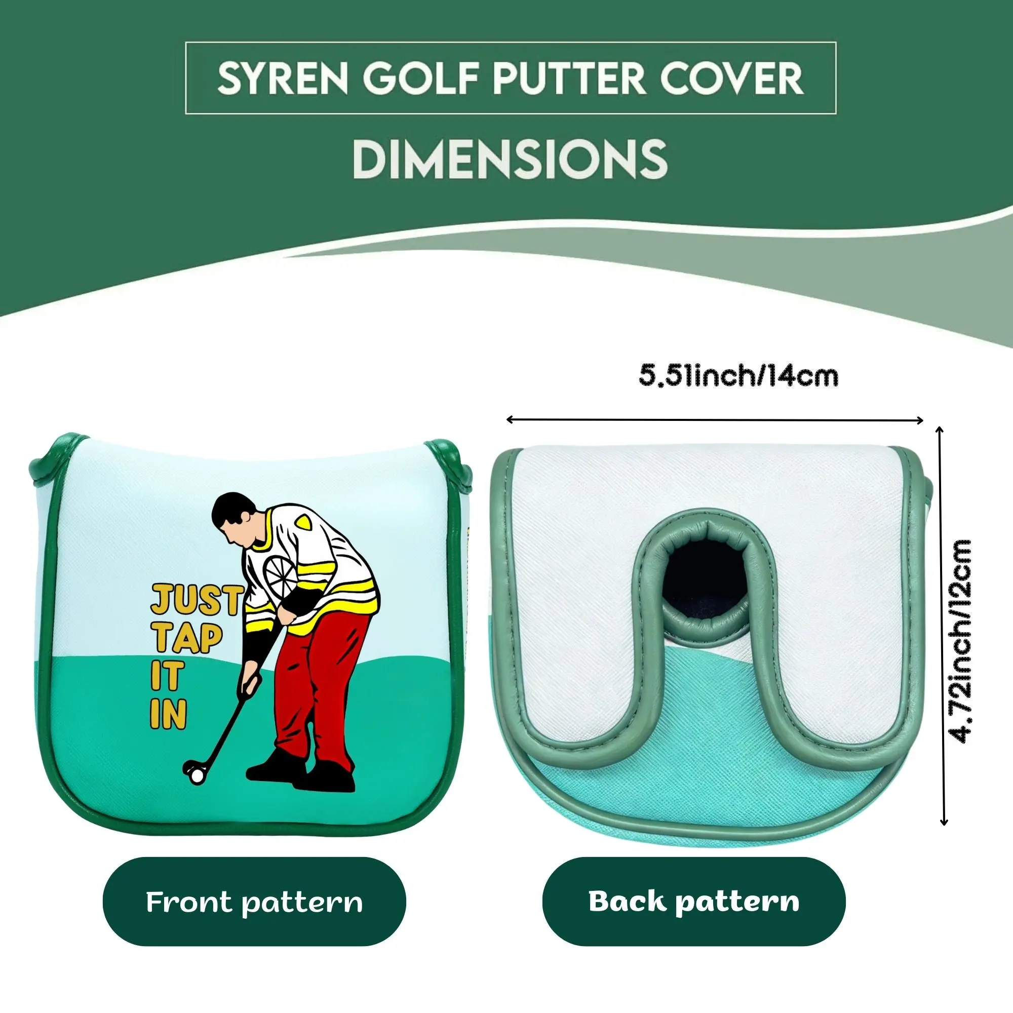 Premium Putt Cover for DF3, Golf Club Protector Putter Headcover with stylish Carton Pattern, Funny Golf Accessories for Dad - view 3
