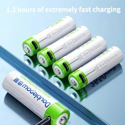 New 3.7V 2220mWh 14500 rechargeable lithium battery type-c USB rechargeable flashlight dedicated AA lithium battery