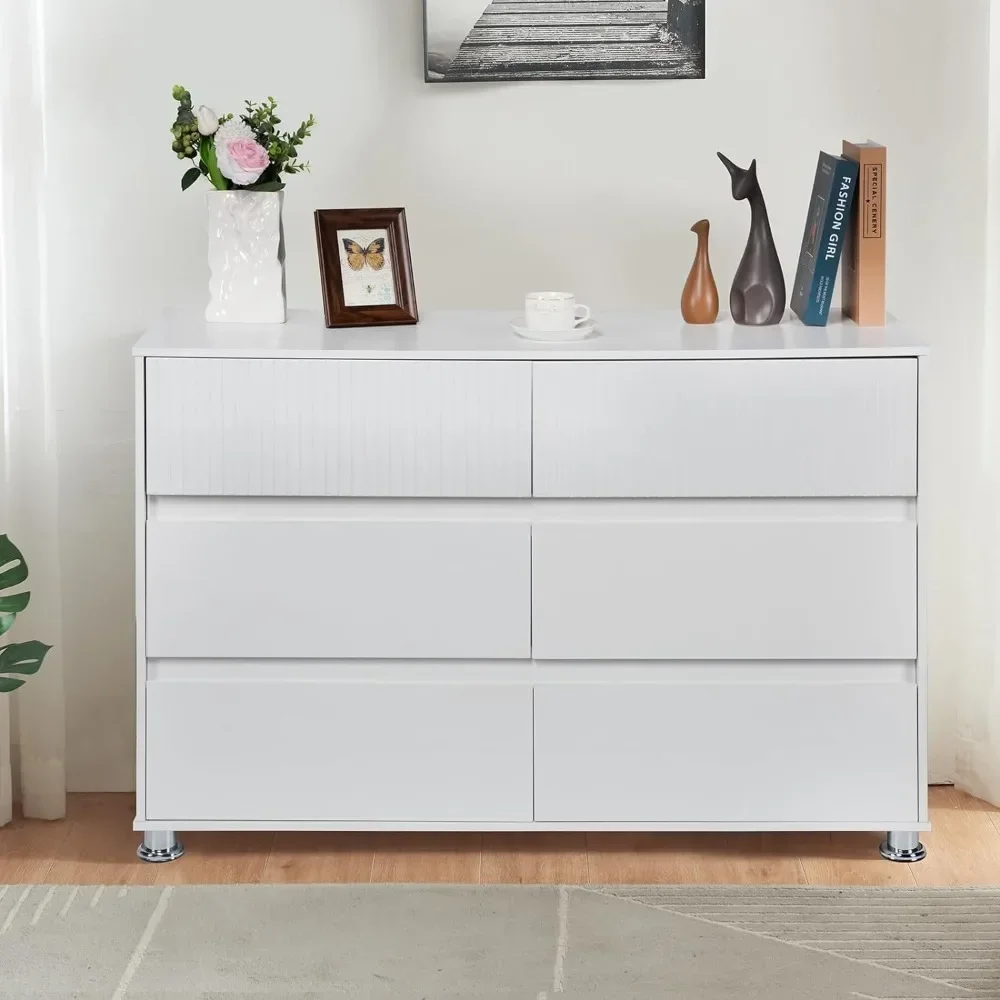 

Chest of Drawers in the Bedroom Furniture TV Stand Wide White Drawers for Living Room Makeup Table Dresser Hallway Entryway Desk