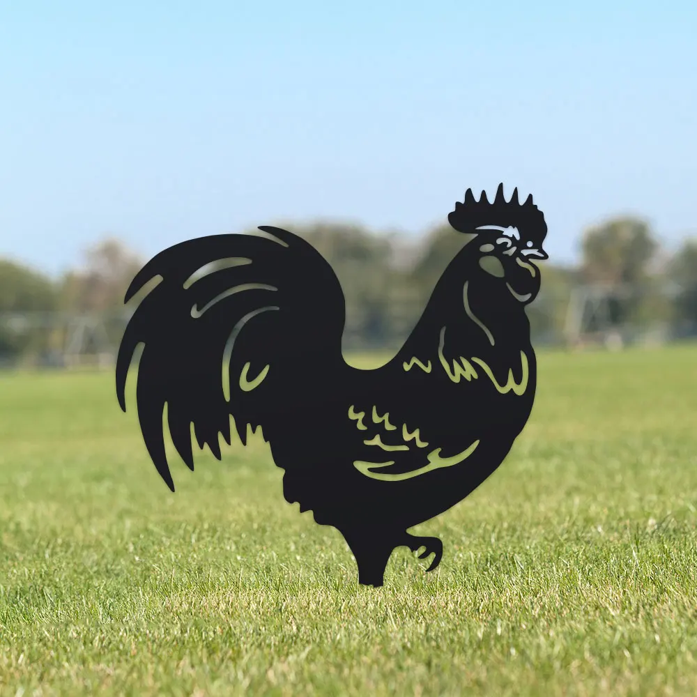 1pc Metal  bold rooster stump. This iconic rooster stump adds a rustic charm and a cheerful spirit, decorating your yard balcony