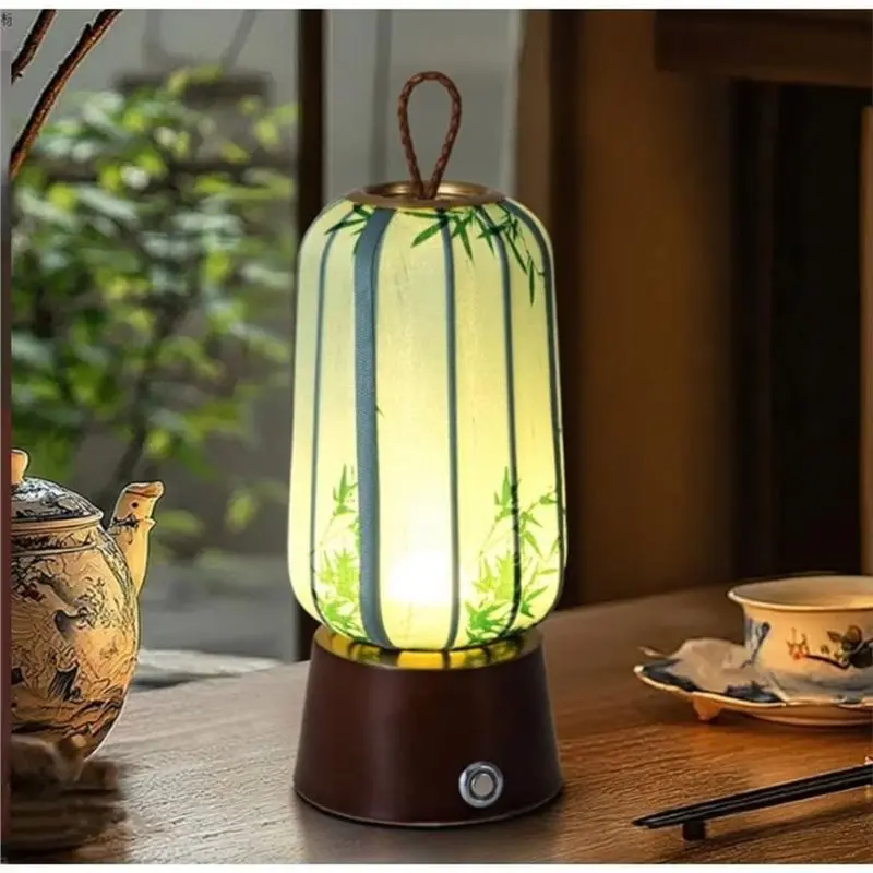 LDHL New Chinese Song Dynasty Style Desk Lamp Zen Classical Atmosphere Light Portable Charging Sleep Night Light Dimmable