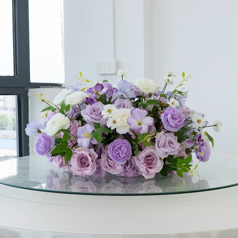Finished product simulation main table flower factory direct supply, western wedding banquet soft decoration flower
