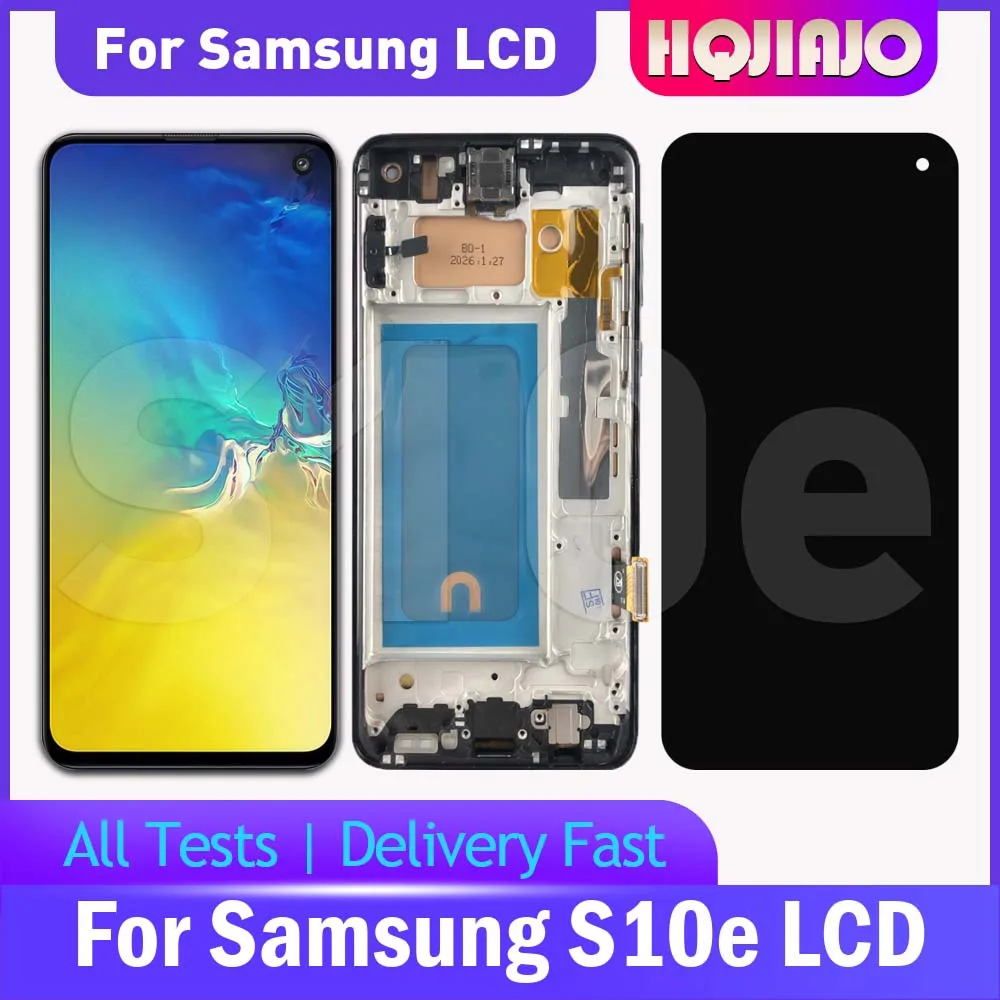 5,8-дюймовый TFT-дисплей для Samsung S10e SM-G970F G970U G970W G9700 с рамкой, сенсорный экран, дигитайзер в сборе, замена, 100% протестировано