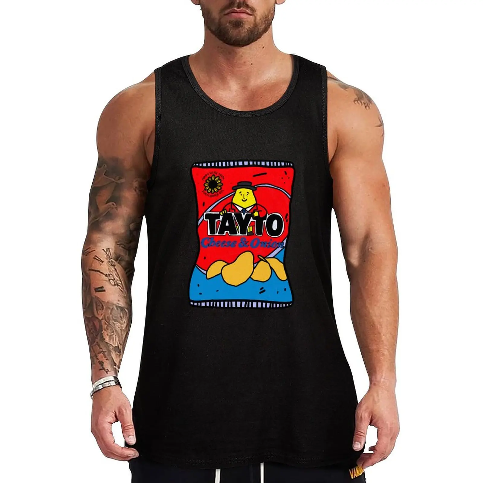 Mr.Tayto For Fans Tank Top gym top men clothings gym t-shirts sleeveless gym shirt man fitness
