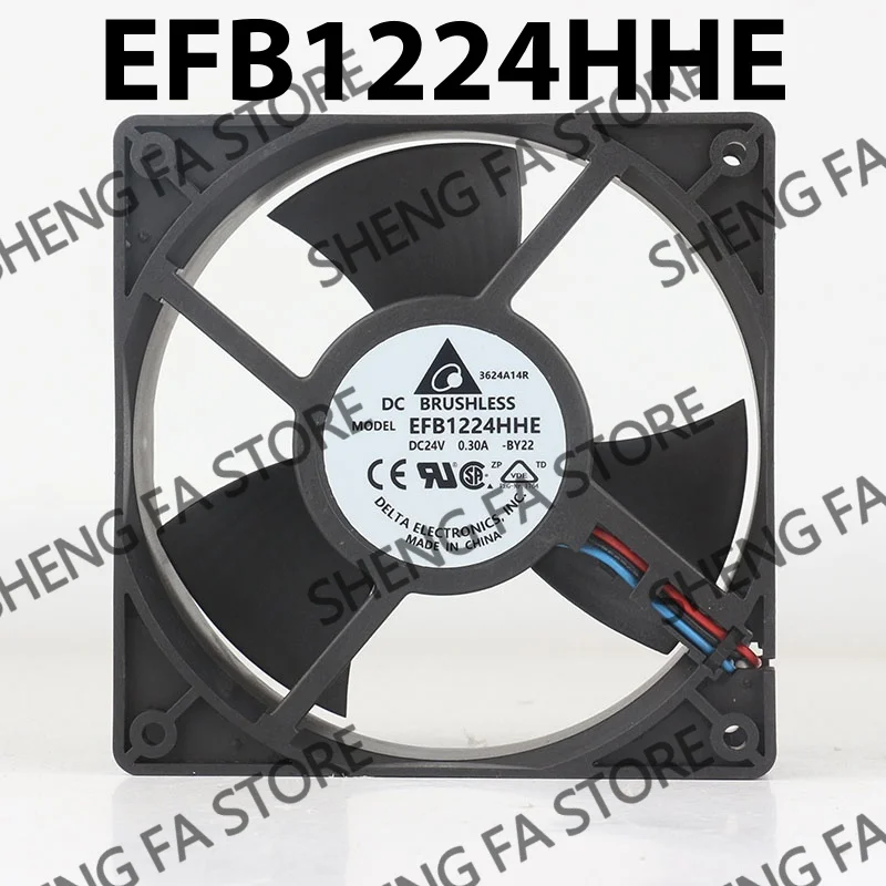 Emerson CT inverter High air volume low noise Delta 5V 12V 48V DC 24V 0.30A AC EC 12038 120x120x38MM 12CM EFB1224HHE cooling fan