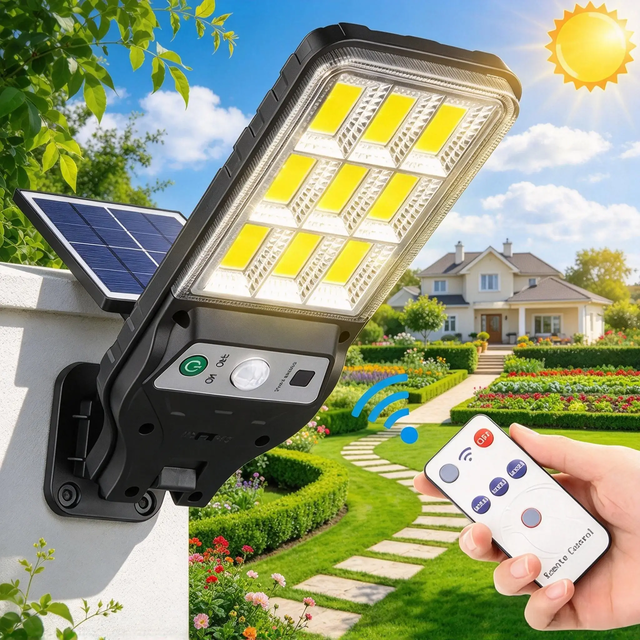Solar Garden Light - 1/2PCS Solar LED Wall Light with