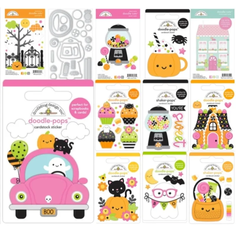 Halloween Trick Pumpkin Candy Cakes Shaker Cutting Die Hot Foil Scrapbooking Diary Decorate Embossing Template Diy Greeting Card