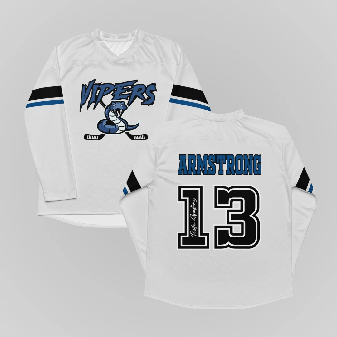 2026 VIPERS Hockey Jersey Personalized Ice Hockey Jersey Long Sleeve Athletic Team Fan Shirt Unisex