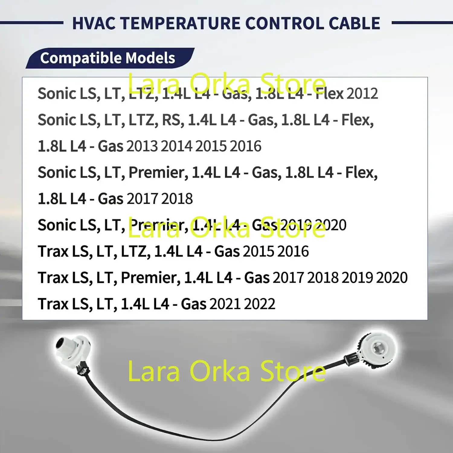 HVAC Heater Temperature Control Switch Cable 95476707 Compatible with Chevrolet Chevy Sonic 2012-2020 / Trax 2015-2022