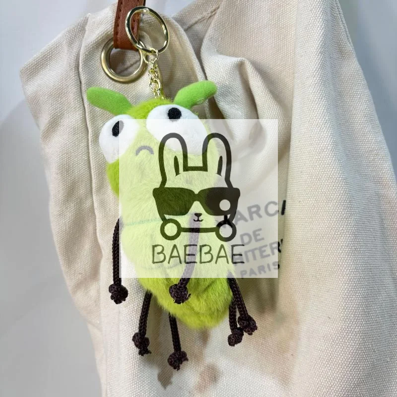 لطيف الكرتون الإبداعية الحشرات البعوض اليرقات الصراصير أفخم المفاتيح دمية قلادة Kawaii ظهره حلية الديكور